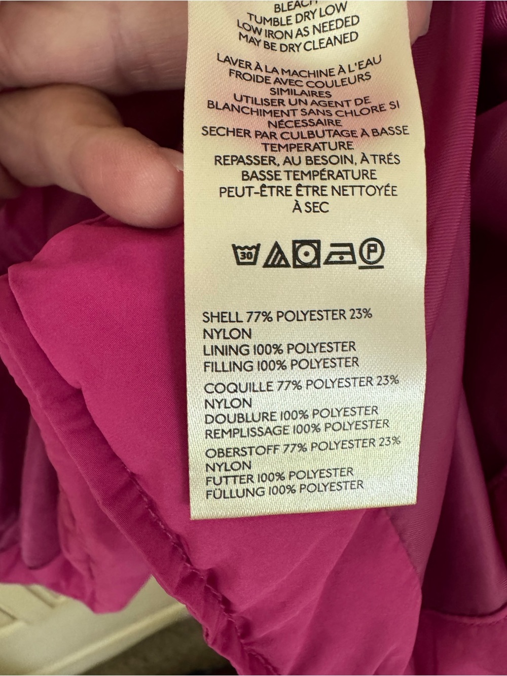 Maeve Belted Wrap Puffer Jacket in Fuchsia Pink - Picture 5 of 5